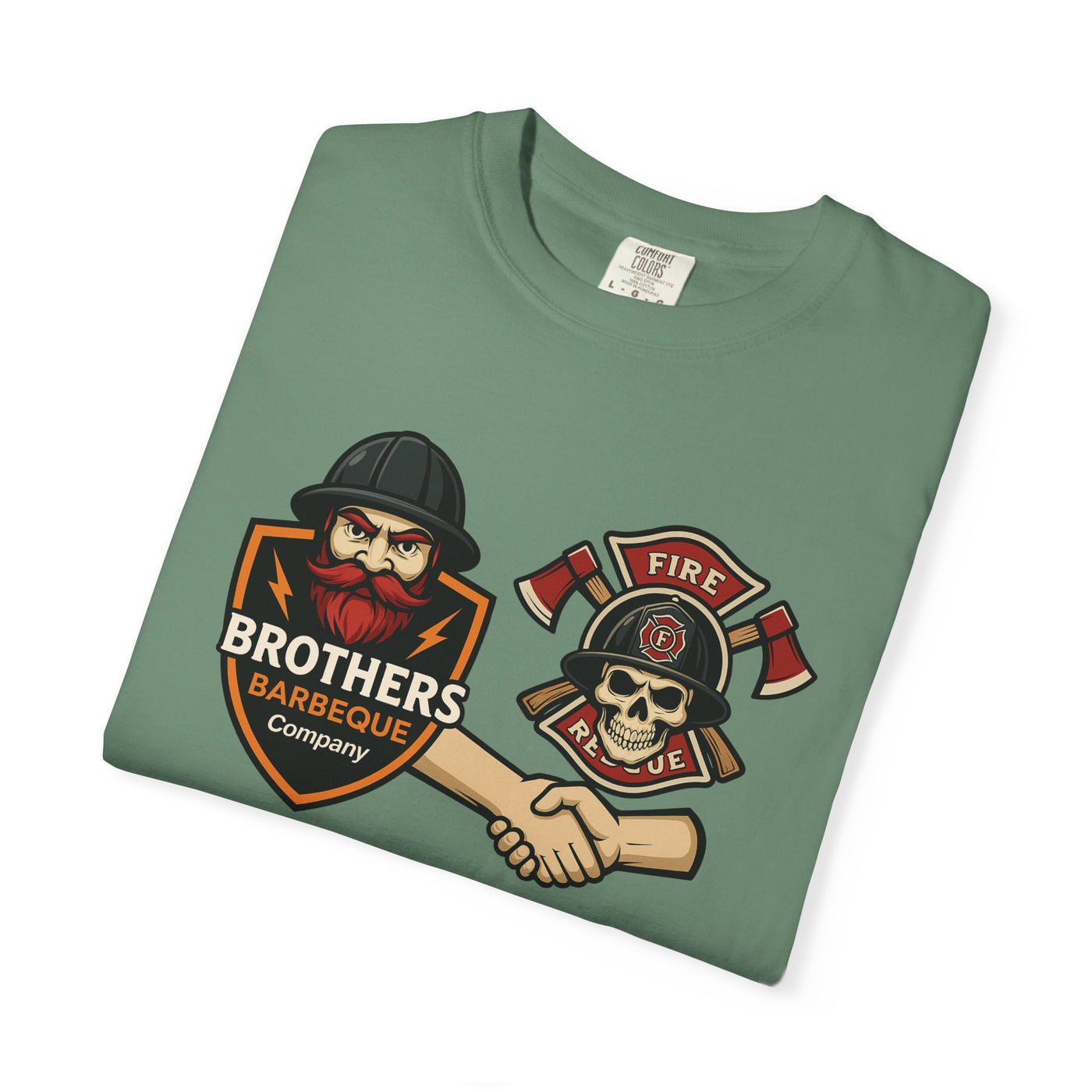 Brotherhood BBQ Humor T-Shirt, Unisex Casual Tee, Firefighter Appreciation, Friendship Gift, BBQ Lovers Shirt, Unique Graphic Tee
