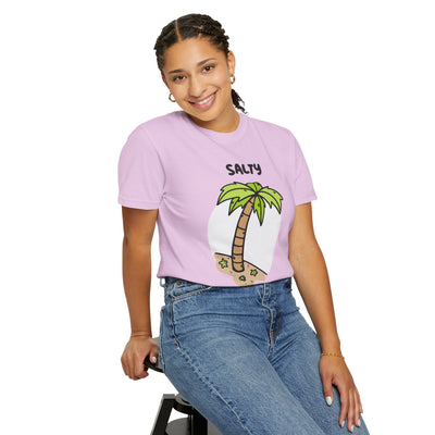 Salty But Sweet T-Shirt, Unisex Garment-Dyed Tee for Beach Lovers, Casual Summer Wear, Gift for Vacation, Ocean Vibes