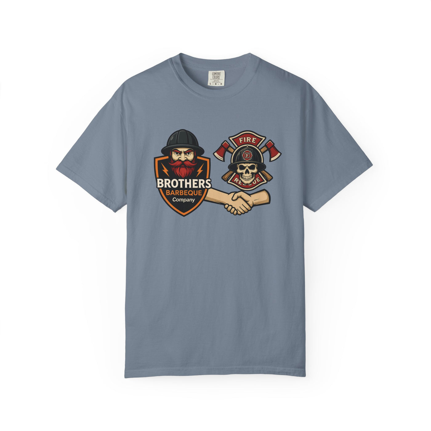 Brotherhood BBQ Humor T-Shirt, Unisex Casual Tee, Firefighter Appreciation, Friendship Gift, BBQ Lovers Shirt, Unique Graphic Tee