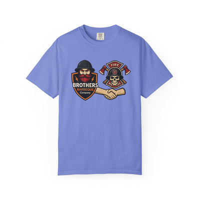 Brotherhood BBQ Humor T-Shirt, Unisex Casual Tee, Firefighter Appreciation, Friendship Gift, BBQ Lovers Shirt, Unique Graphic Tee