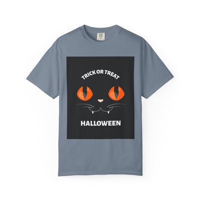 Halloween Cat T-Shirt, Unisex Trick or Treat Tee, Spooky Season Apparel, Cute Halloween Gift, Fall Festival Shirt, Cat Lover T-Shirt