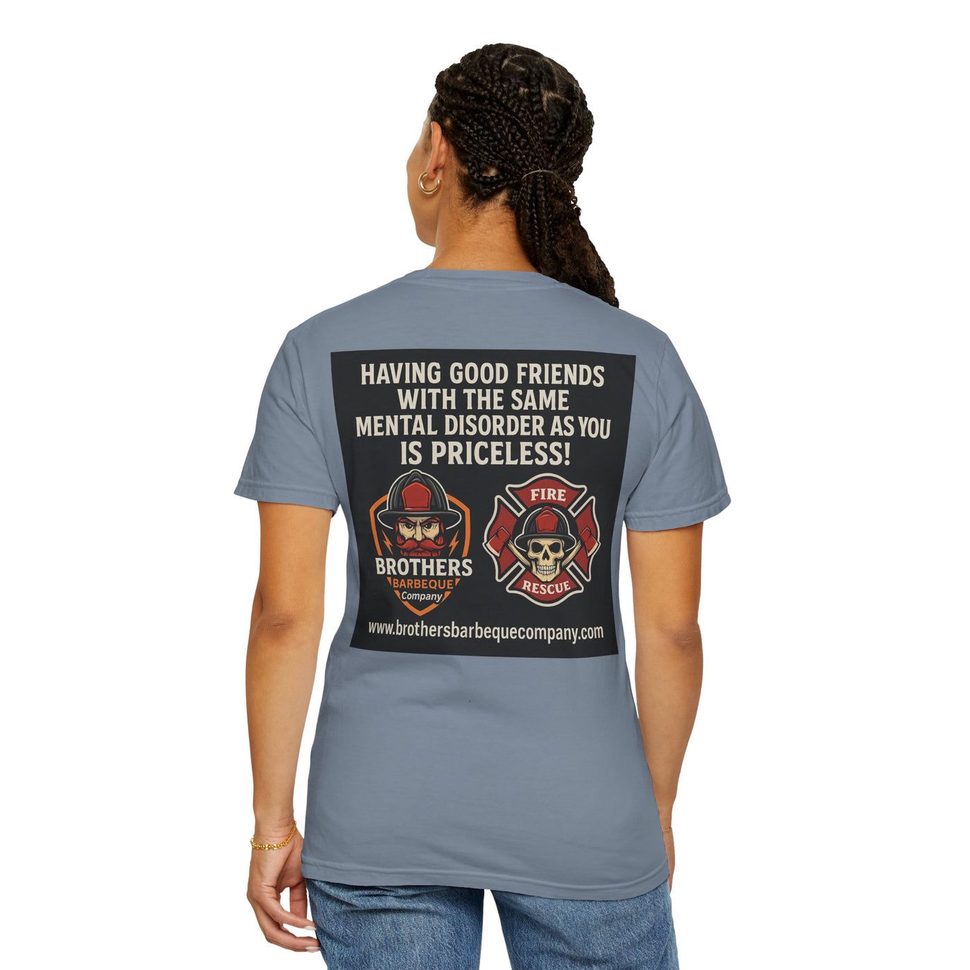 Brotherhood BBQ Humor T-Shirt, Unisex Casual Tee, Firefighter Appreciation, Friendship Gift, BBQ Lovers Shirt, Unique Graphic Tee