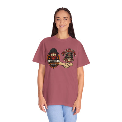 Brotherhood BBQ Humor T-Shirt, Unisex Casual Tee, Firefighter Appreciation, Friendship Gift, BBQ Lovers Shirt, Unique Graphic Tee