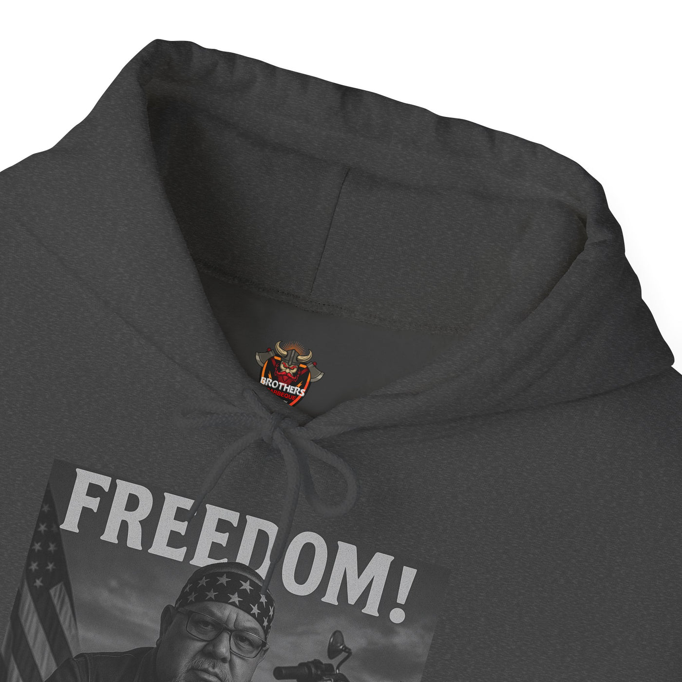 Freedom & Barbeque Unisex Heavy Blend™ Hooded Sweatshirt, Cozy Pullover, Gift for BBQ Lovers, Casual Wear, Freedom Theme, Outdoor Events