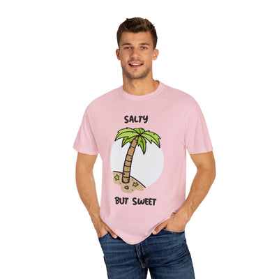 Salty But Sweet T-Shirt, Unisex Garment-Dyed Tee for Beach Lovers, Casual Summer Wear, Gift for Vacation, Ocean Vibes