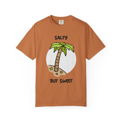 Salty But Sweet T-Shirt, Unisex Garment-Dyed Tee for Beach Lovers, Casual Summer Wear, Gift for Vacation, Ocean Vibes