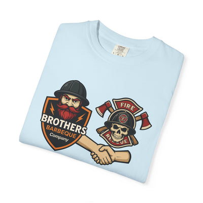 Brotherhood BBQ Humor T-Shirt, Unisex Casual Tee, Firefighter Appreciation, Friendship Gift, BBQ Lovers Shirt, Unique Graphic Tee