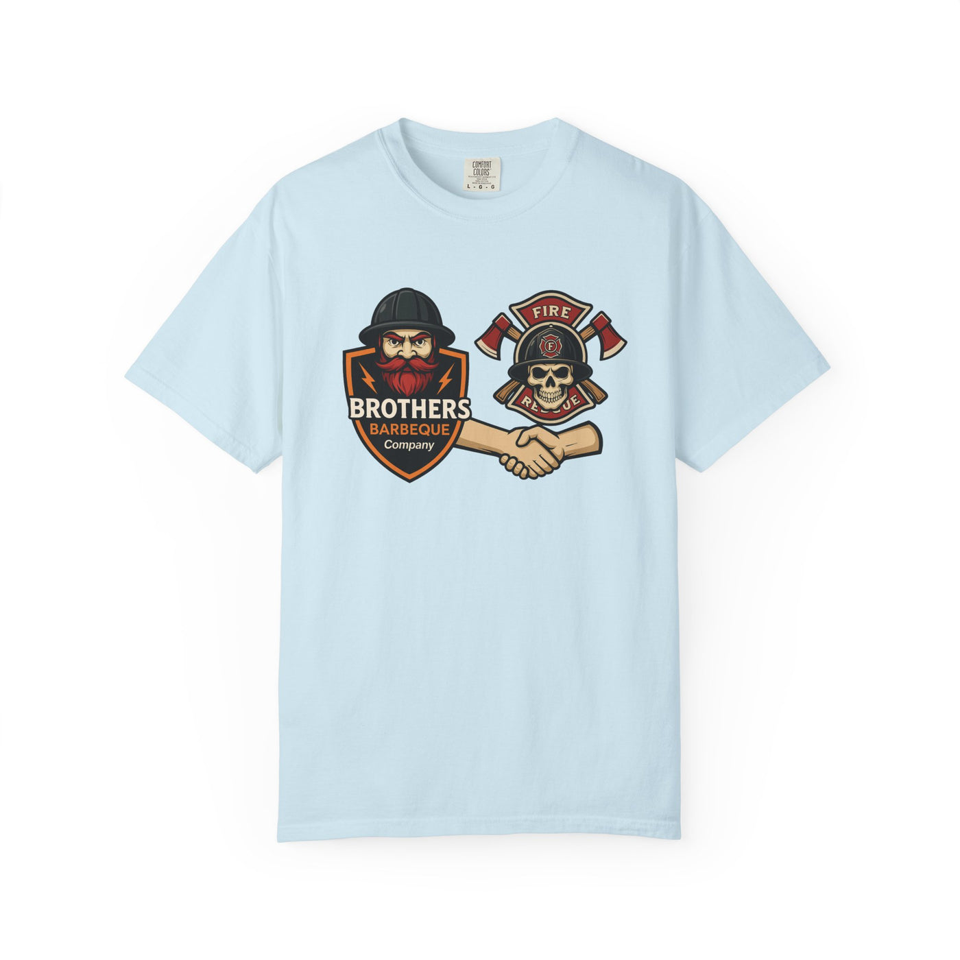 Brotherhood BBQ Humor T-Shirt, Unisex Casual Tee, Firefighter Appreciation, Friendship Gift, BBQ Lovers Shirt, Unique Graphic Tee