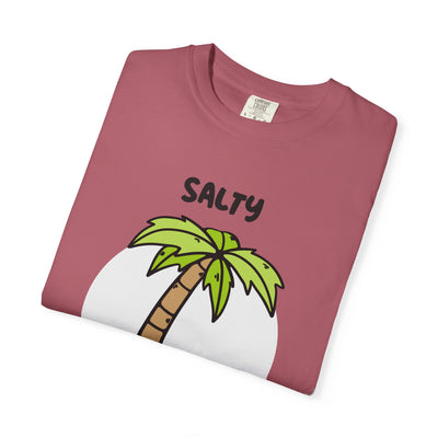 Salty But Sweet T-Shirt, Unisex Garment-Dyed Tee for Beach Lovers, Casual Summer Wear, Gift for Vacation, Ocean Vibes