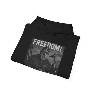 Freedom & Barbeque Unisex Heavy Blend™ Hooded Sweatshirt, Cozy Pullover, Gift for BBQ Lovers, Casual Wear, Freedom Theme, Outdoor Events