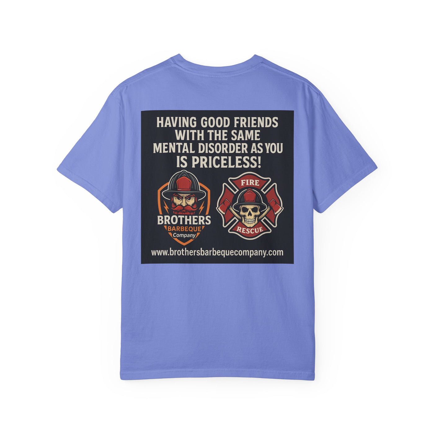 Brotherhood BBQ Humor T-Shirt, Unisex Casual Tee, Firefighter Appreciation, Friendship Gift, BBQ Lovers Shirt, Unique Graphic Tee