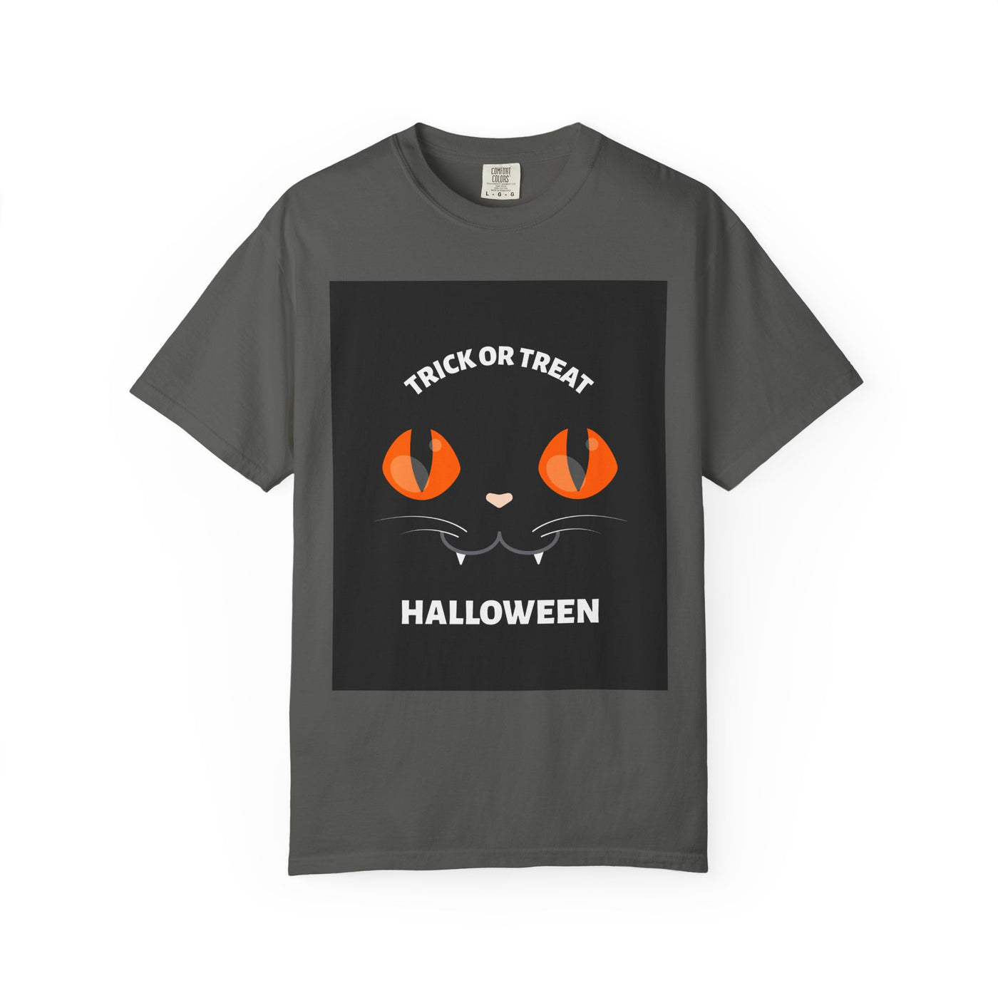 Halloween Cat T-Shirt, Unisex Trick or Treat Tee, Spooky Season Apparel, Cute Halloween Gift, Fall Festival Shirt, Cat Lover T-Shirt