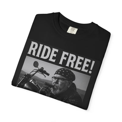 Unisex Motorcycle T-Shirt, Ride Free Tee, Casual Graphic Top, Gifts for Bikers, Brotherhood Apparel, Barbeque Party Shirt