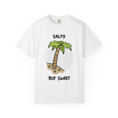 Salty But Sweet T-Shirt, Unisex Garment-Dyed Tee for Beach Lovers, Casual Summer Wear, Gift for Vacation, Ocean Vibes