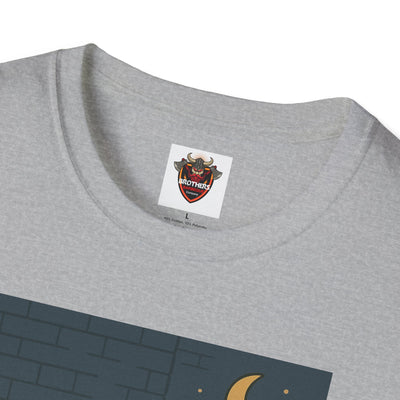 Cute Animal Campfire T-Shirt, Cozy Cat T-Shirt, Gifts for Cat Lovers, Unisex Softstyle Tee, Perfect for Camping or Outdoor Fun