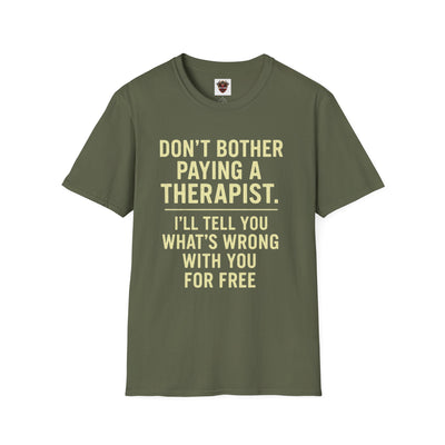 Playful Therapist Quote T-Shirt, Funny Graphic Tee, Gift for Friends, Casual Wear, Humor Apparel, Summer Top