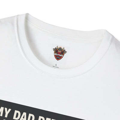 Humorous Dad T-Shirt, Funny Gift for Father's Day, Unisex Softstyle Tee for Dad, Geeky Graphic Tee, Casual Everyday Wear