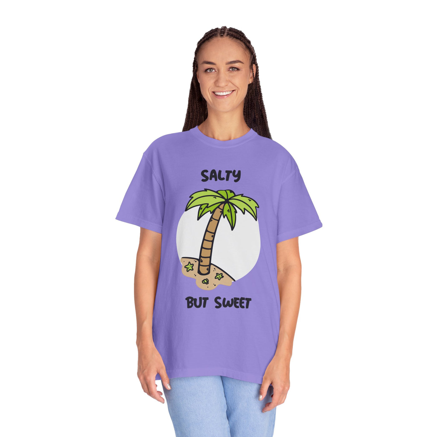 Salty But Sweet T-Shirt, Unisex Garment-Dyed Tee for Beach Lovers, Casual Summer Wear, Gift for Vacation, Ocean Vibes