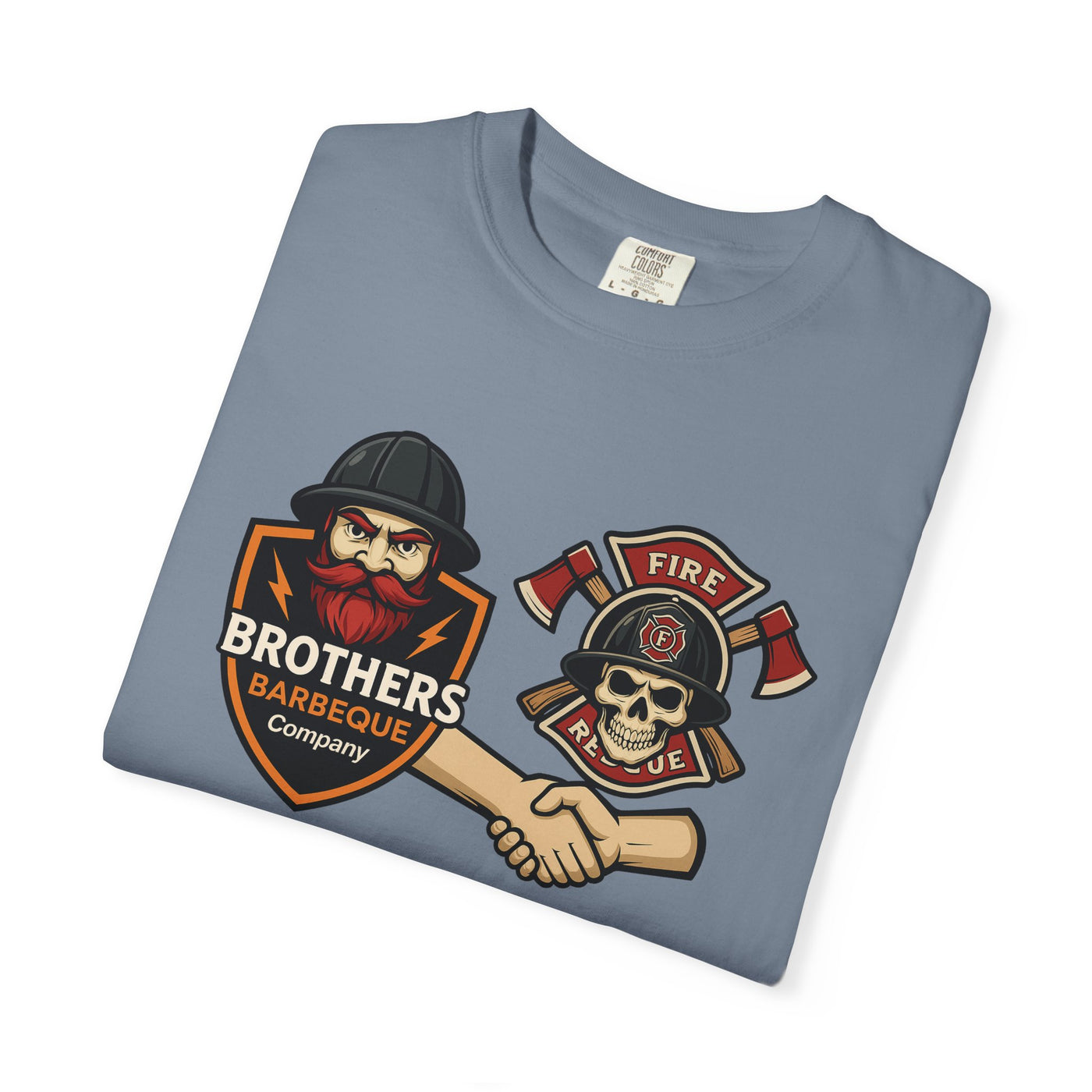 Brotherhood BBQ Humor T-Shirt, Unisex Casual Tee, Firefighter Appreciation, Friendship Gift, BBQ Lovers Shirt, Unique Graphic Tee