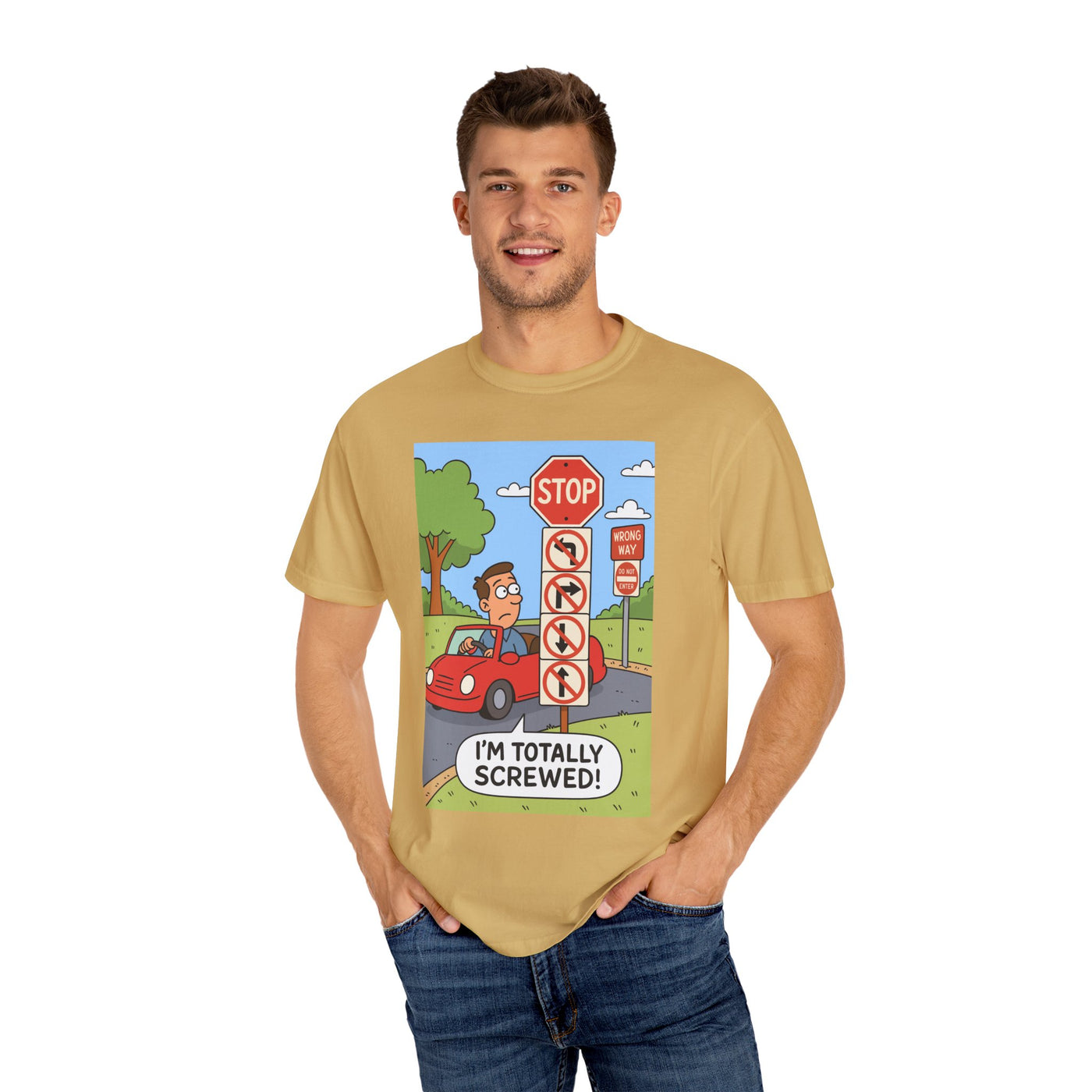 Funny Unisex T-shirt - I'm Totally Screwed, Humorous Tee, Gift for Drivers, Comical Car Shirt, Everyday Wear, Road Trip Apparel