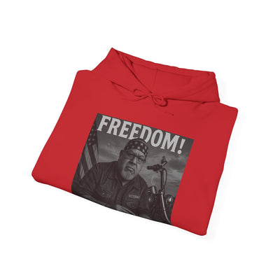Freedom & Barbeque Unisex Heavy Blend™ Hooded Sweatshirt, Cozy Pullover, Gift for BBQ Lovers, Casual Wear, Freedom Theme, Outdoor Events