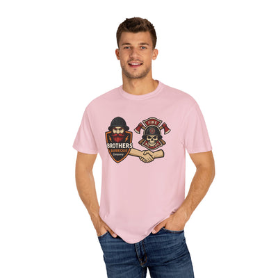 Brotherhood BBQ Humor T-Shirt, Unisex Casual Tee, Firefighter Appreciation, Friendship Gift, BBQ Lovers Shirt, Unique Graphic Tee