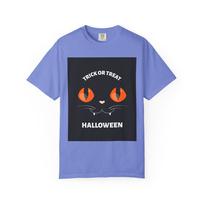 Halloween Cat T-Shirt, Unisex Trick or Treat Tee, Spooky Season Apparel, Cute Halloween Gift, Fall Festival Shirt, Cat Lover T-Shirt