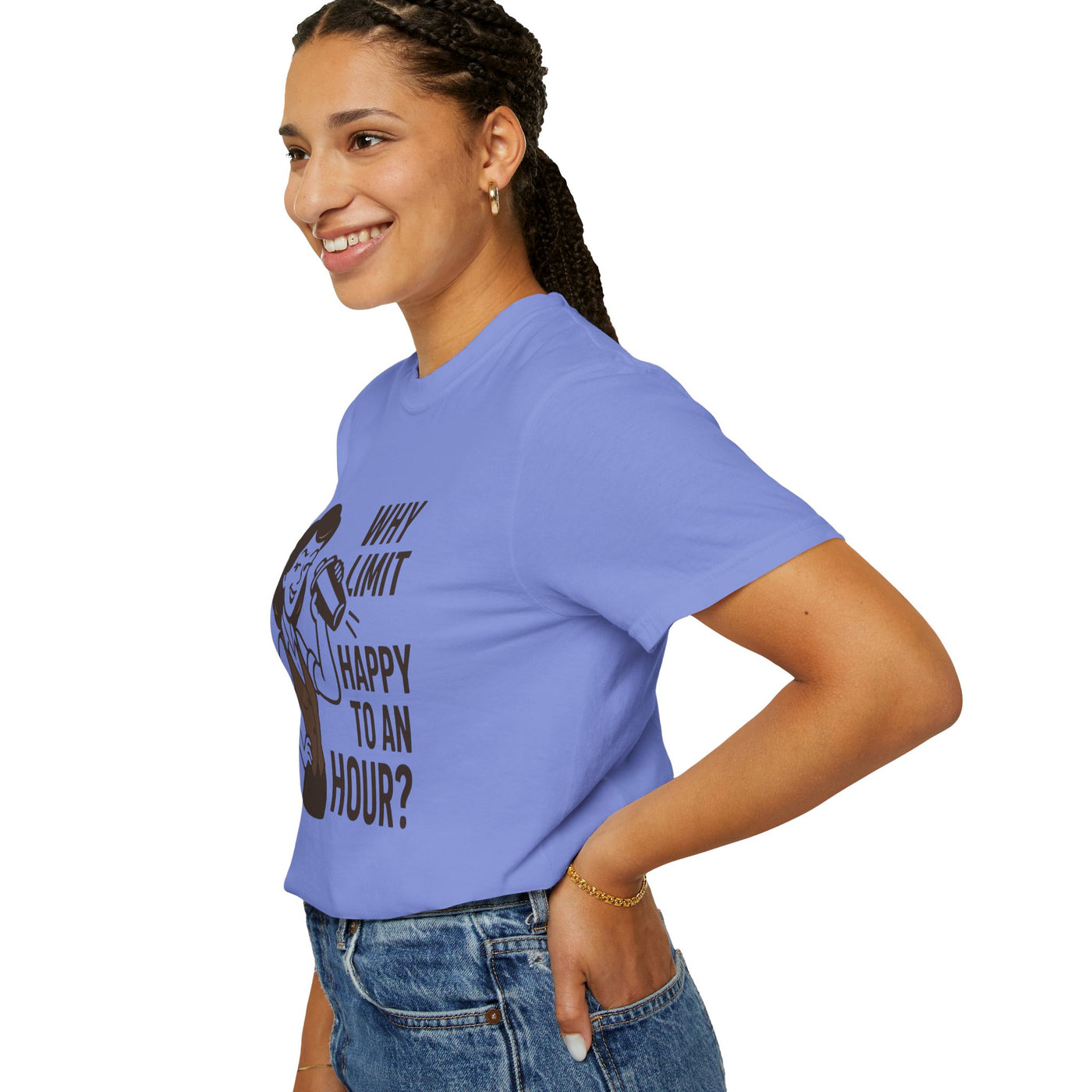 Why limit happy hour to an hour t-shirt, Chic Humor T-Shirt, Funny Shirt, Gift for Her, Casual Wear, Unisex Tee, Celebration Apparel