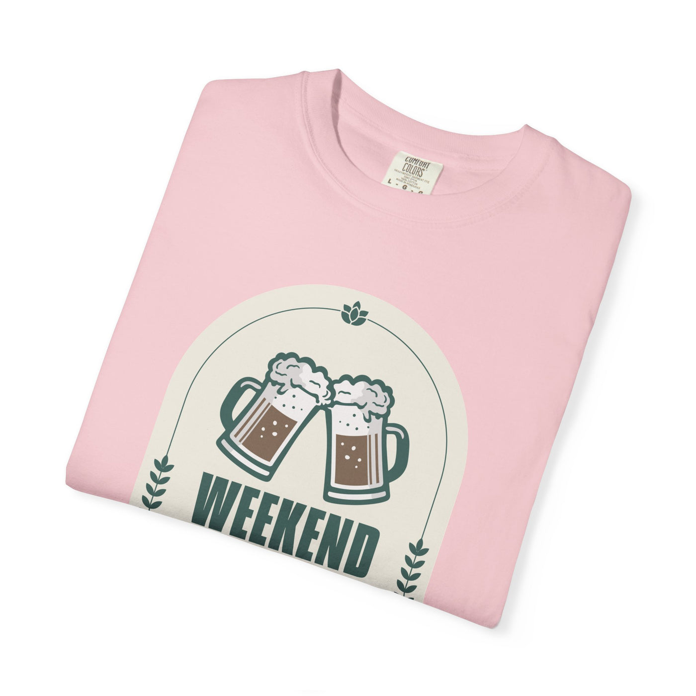 Weekend Forecast Beer T-Shirt | Unisex Garment-Dyed Tee for Beer Lovers, Perfect for Parties, Birthdays, and Casual Wear